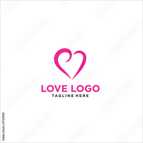 Wallpaper Mural love logo design template silhouette vector icon Torontodigital.ca
