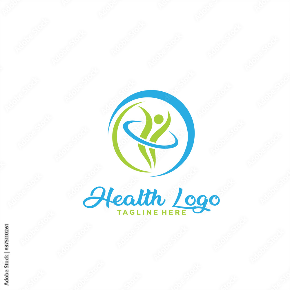 health logo design icon silhouette vector health logo design icon silhouette vector