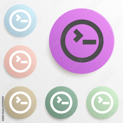 input sign badge color set. Simple glyph, flat vector of web icons for ui and ux, website or mobile application