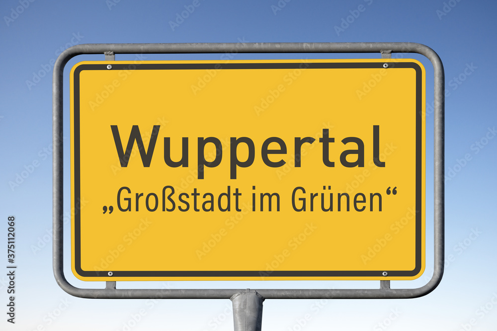 Ortstafel Wuppertal, „Großstadt im Grünen“ (Symbolbild) Ortstafel Wuppertal, „Großstadt im Grünen“ (Symbolbild)