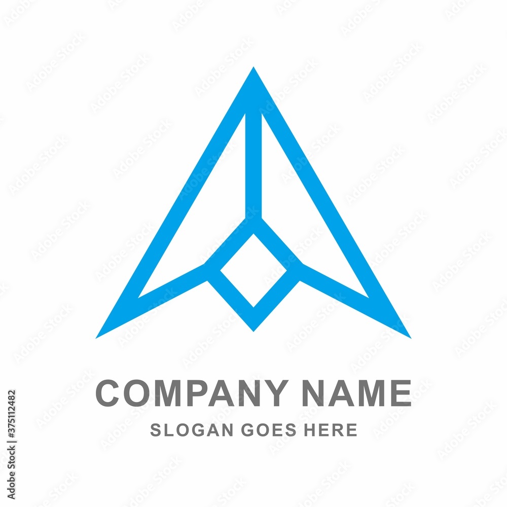 Triangle Arrow Space Business Company Vector Logo Design Triangle Arrow Space Business Company Vector Logo Design