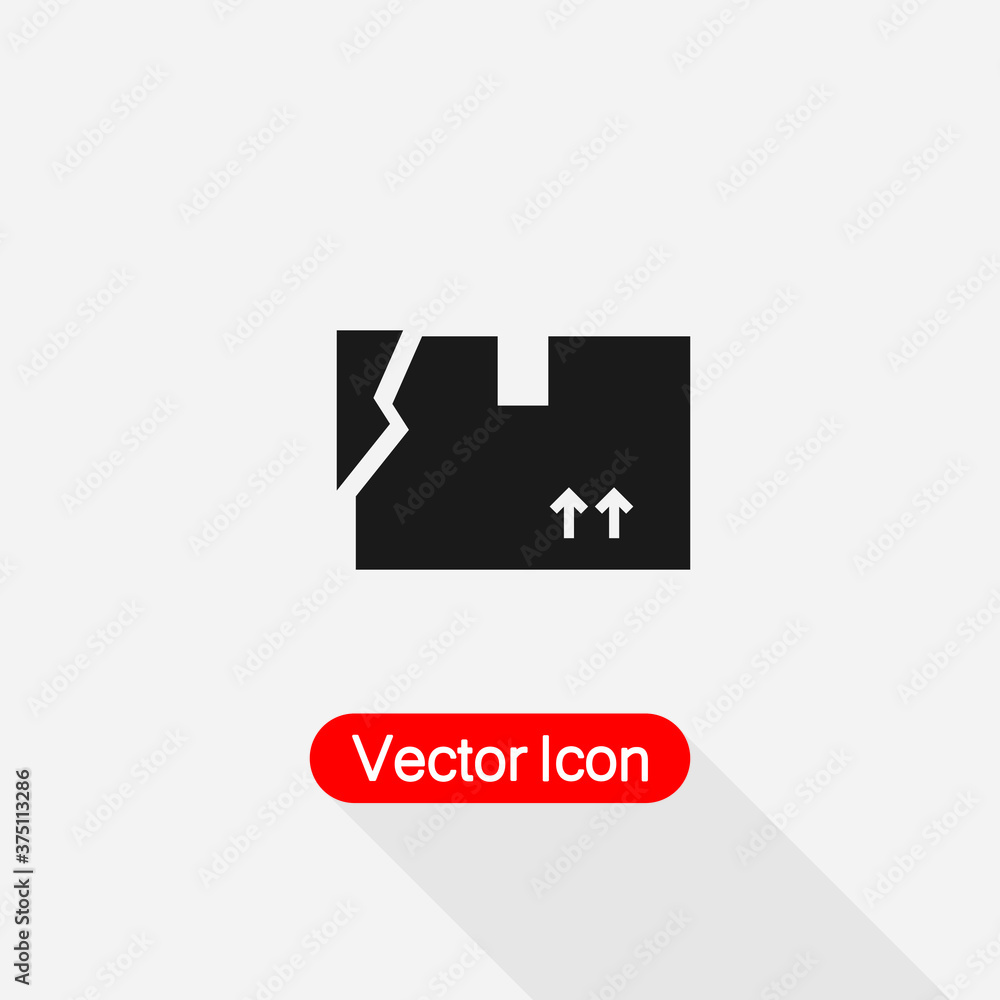Broken Box Icon Vector Illustration Eps10 Broken Box Icon Vector Illustration Eps10