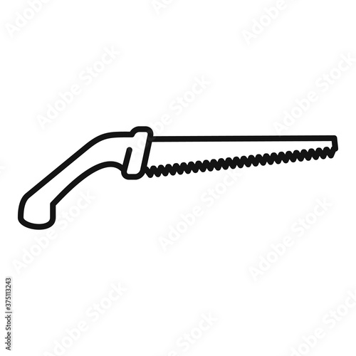 Tree pruner saw icon. Outline tree pruner saw vector icon for web design isolated on white background