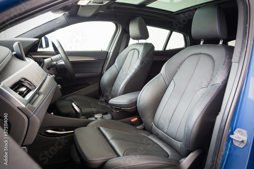 Empty cockpit of vehicle, Passenger, Driver's seats of the car ,interior car  © Nischaporn