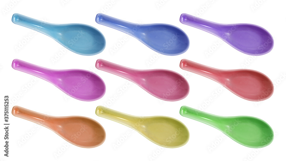 ceramic pastel spoon isolated on white background ceramic pastel spoon isolated on white background