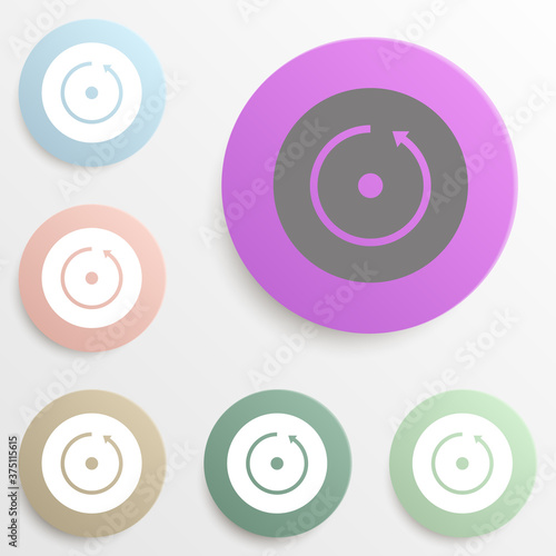 backup badge color set. Simple glyph, flat vector of web icons for ui and ux, website or mobile application