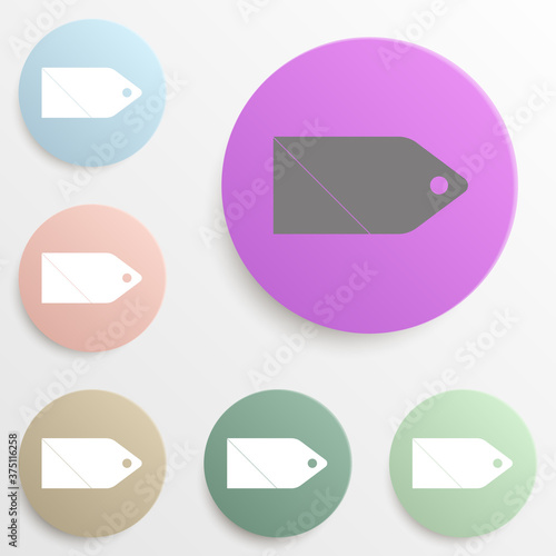 price tag web badge color set. Simple glyph, flat vector of web icons for ui and ux, website or mobile application photo