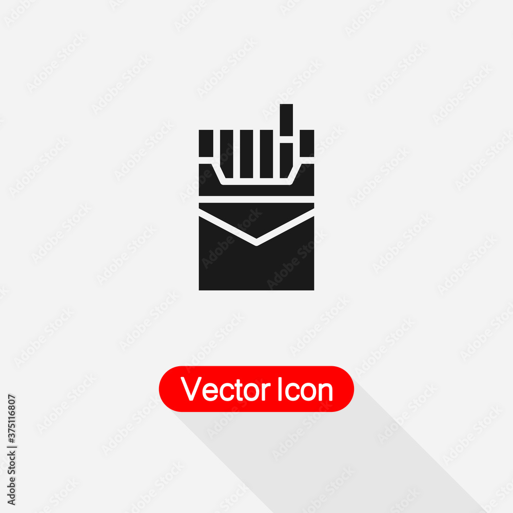 Cigarette Icon, Pack Of Cigarettes Icon Vector Illustration Eps10 Cigarette Icon, Pack Of Cigarettes Icon Vector Illustration Eps10
