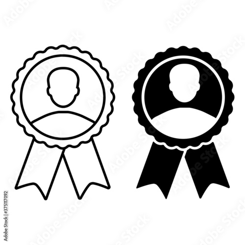Ambassador icon vector set. Achievement illustration sign collection. quality symbol. photo