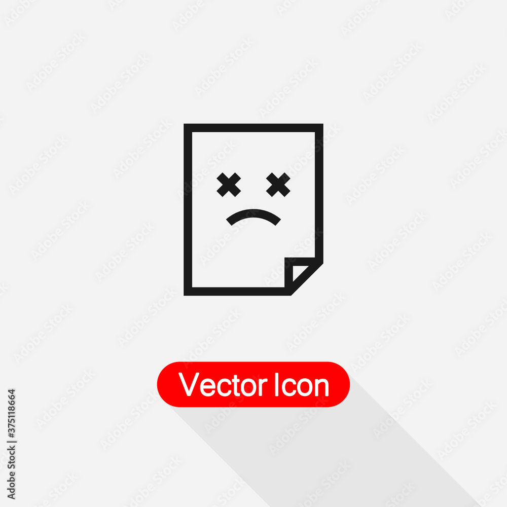 Corrupted File Document Icon Vector Illustration Eps10 Corrupted File Document Icon Vector Illustration Eps10