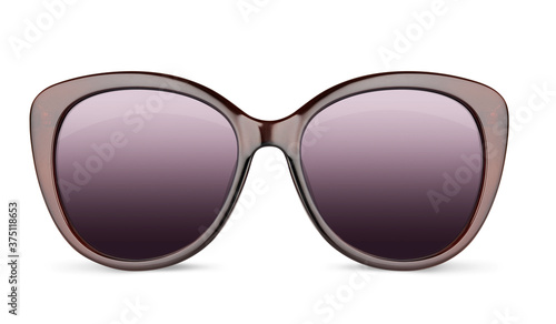 Vintage sunglasses isolated on white background with clipping path