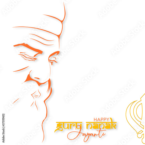 illustration of Guru Nanak Jayanti celebration.vector illustration