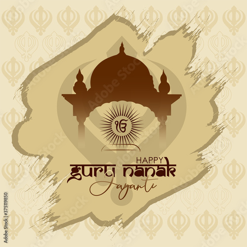 illustration of Guru Nanak Jayanti celebration.vector illustration