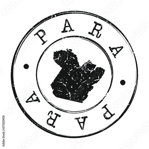 State of Pará, Brazil Map Postmark. A Silhouette Postal Passport. Stamp Round Vector Icon. Vintage Postage Designs.