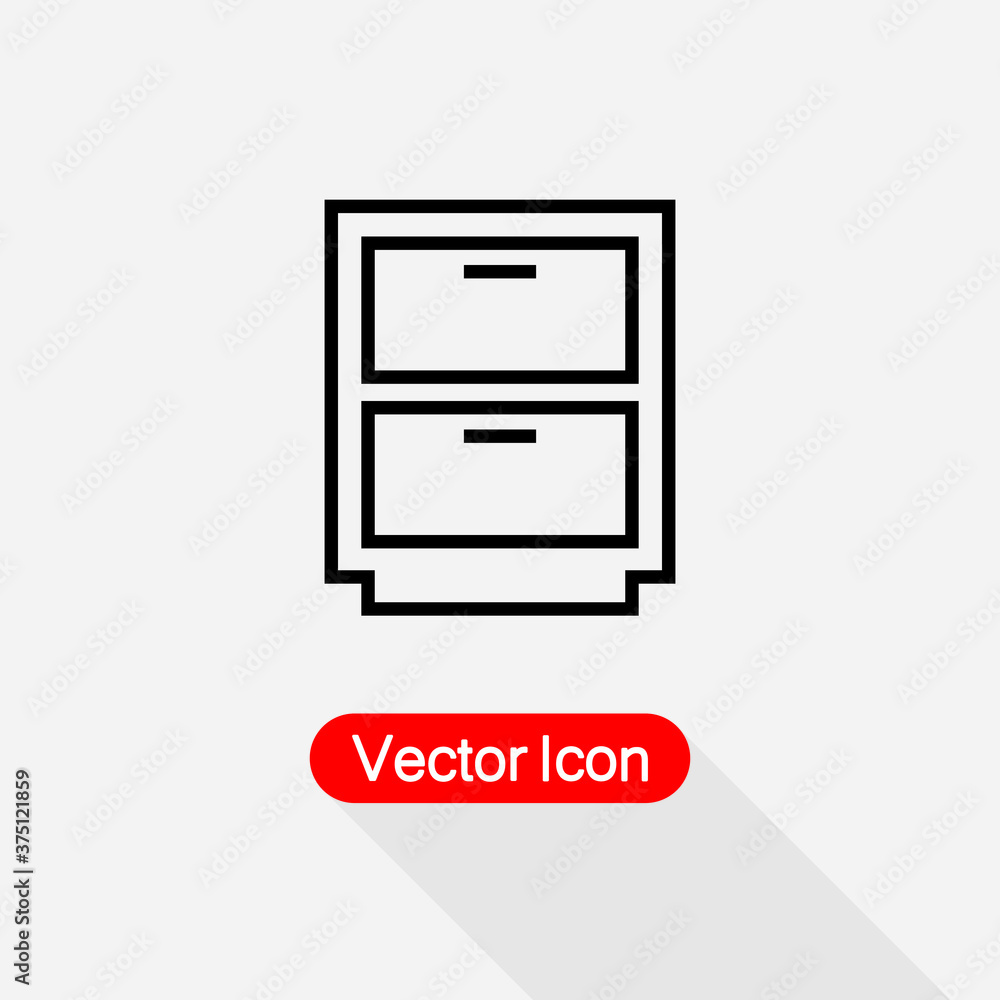 Drawer Icon, Chest Of Drawers Icon Vector Illustration Eps10 Drawer Icon, Chest Of Drawers Icon Vector Illustration Eps10