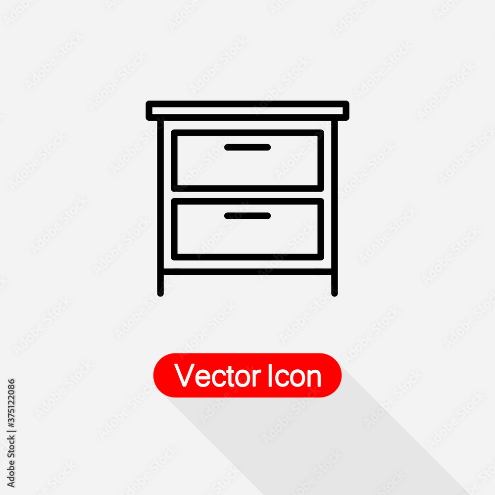 Drawer Icon, Chest Of Drawers Icon Vector Illustration Eps10 Drawer Icon, Chest Of Drawers Icon Vector Illustration Eps10