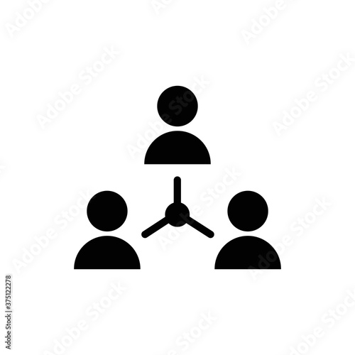 Social network icon, people network illustration