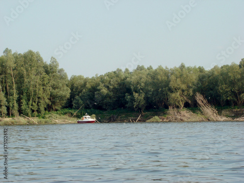 Boat fishing on the Danube