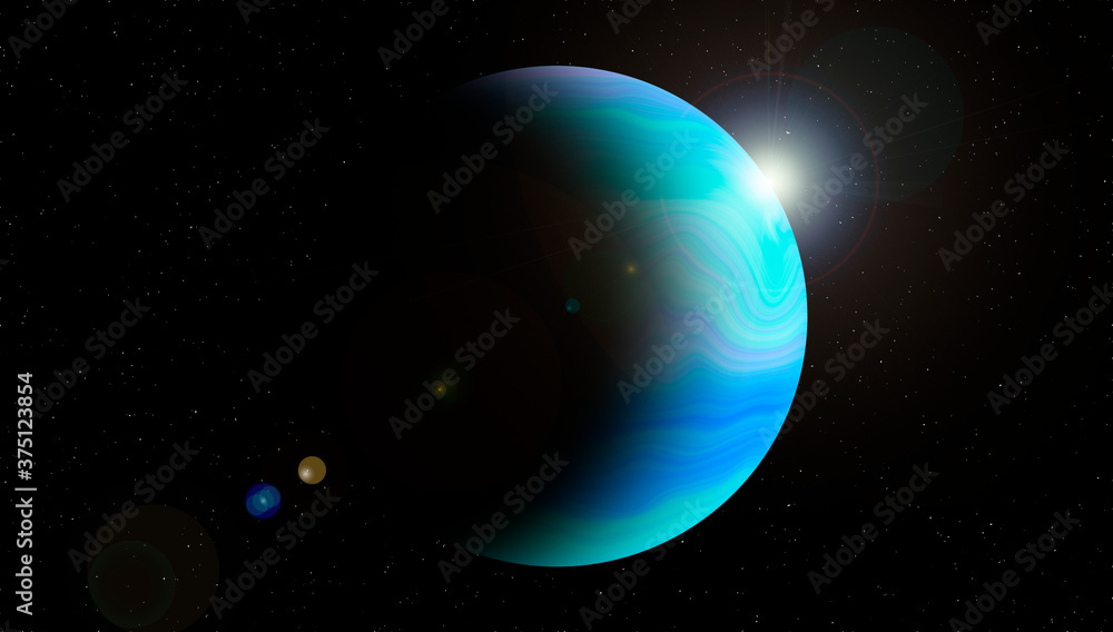 Fototapeta premium Ilustración de un planeta gigante