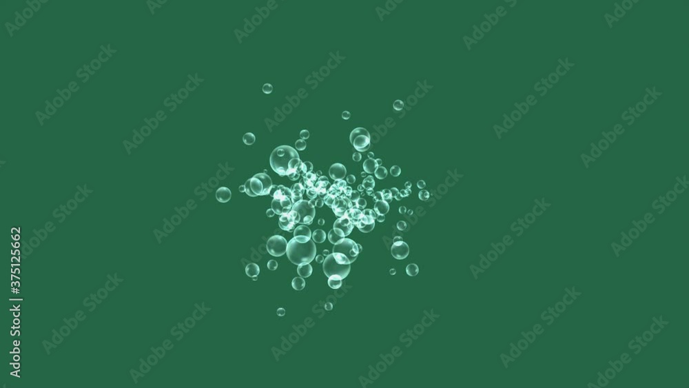 Soap bubbles in motion. Green screen Soap bubbles in motion. Green screen