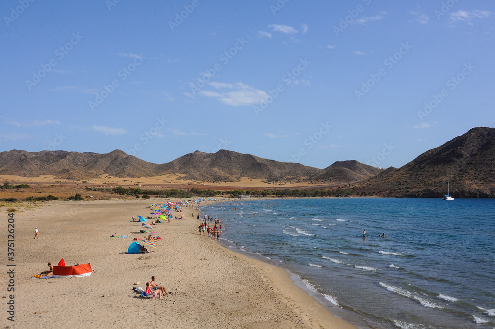 Los Genoveses Beach in Cabo de Gata, Natural Park in Almeria, Spain