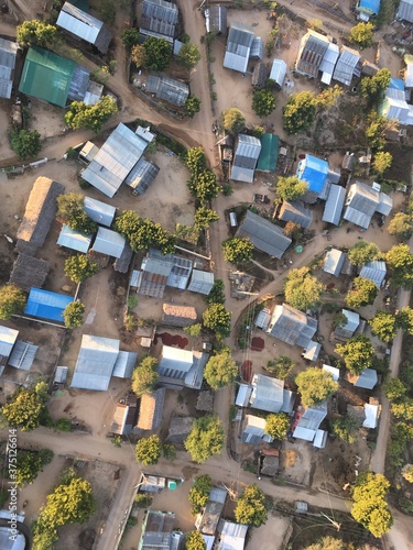 Canvas Print Village from Above