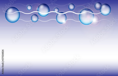 abstract blue background with bubbles for presentations or banners
