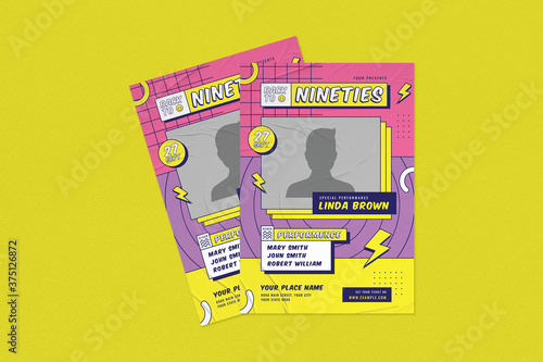90s Music Festival Flyer Template