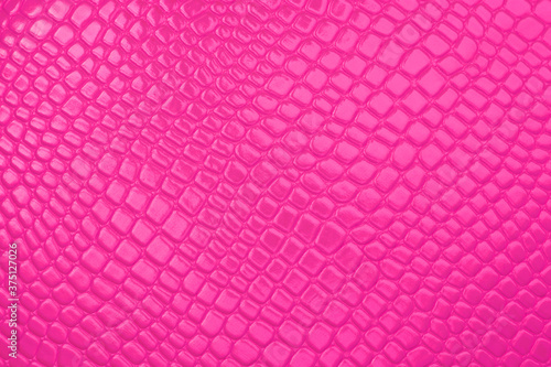Pink Crocodile leather texture background.Alligator belly leather Used for sewing, making fashion bags