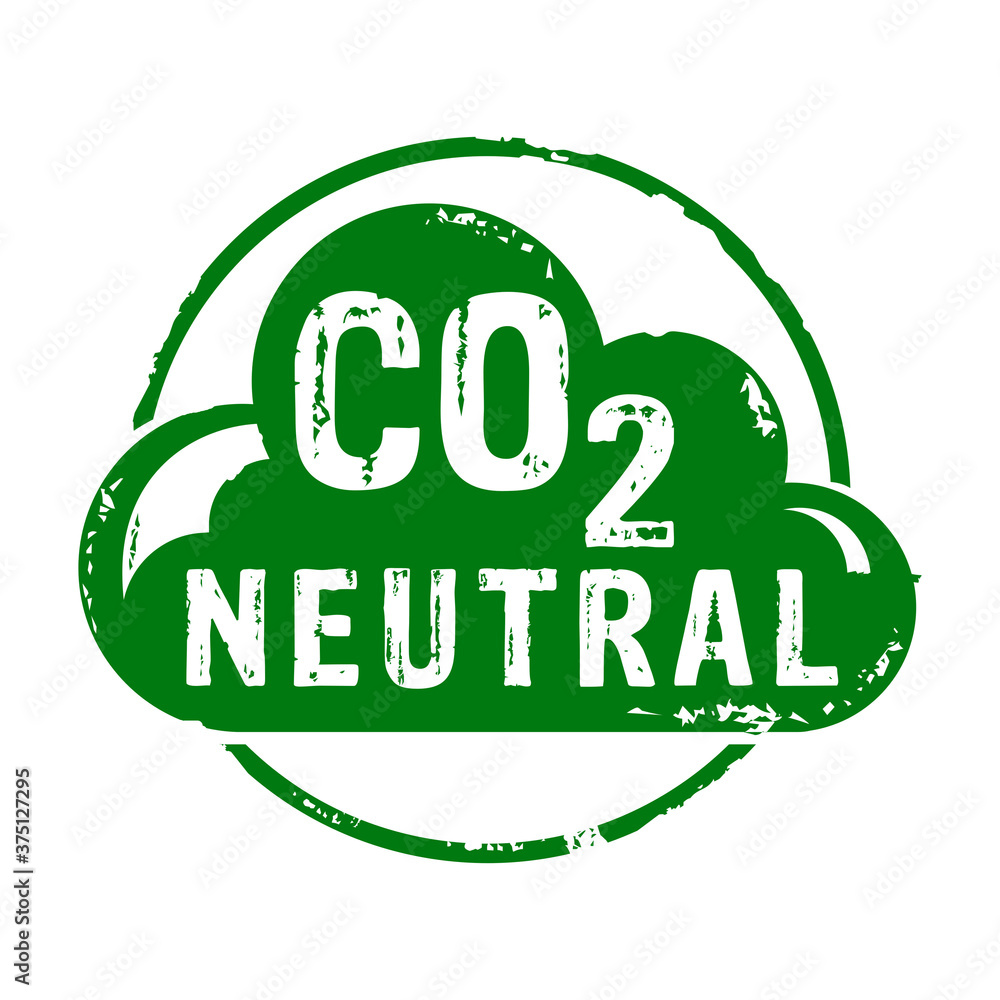 CO2 carbon neutral emission grunge stamp vector CO2 carbon neutral emission grunge stamp vector
