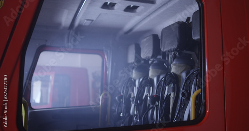 Wallpaper Mural Empty fire engine on station Torontodigital.ca