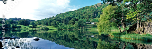 The still  peceful and beautiful Loughrigg Tarn in early morning in the Lake District
