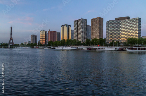 the Seine in the evening