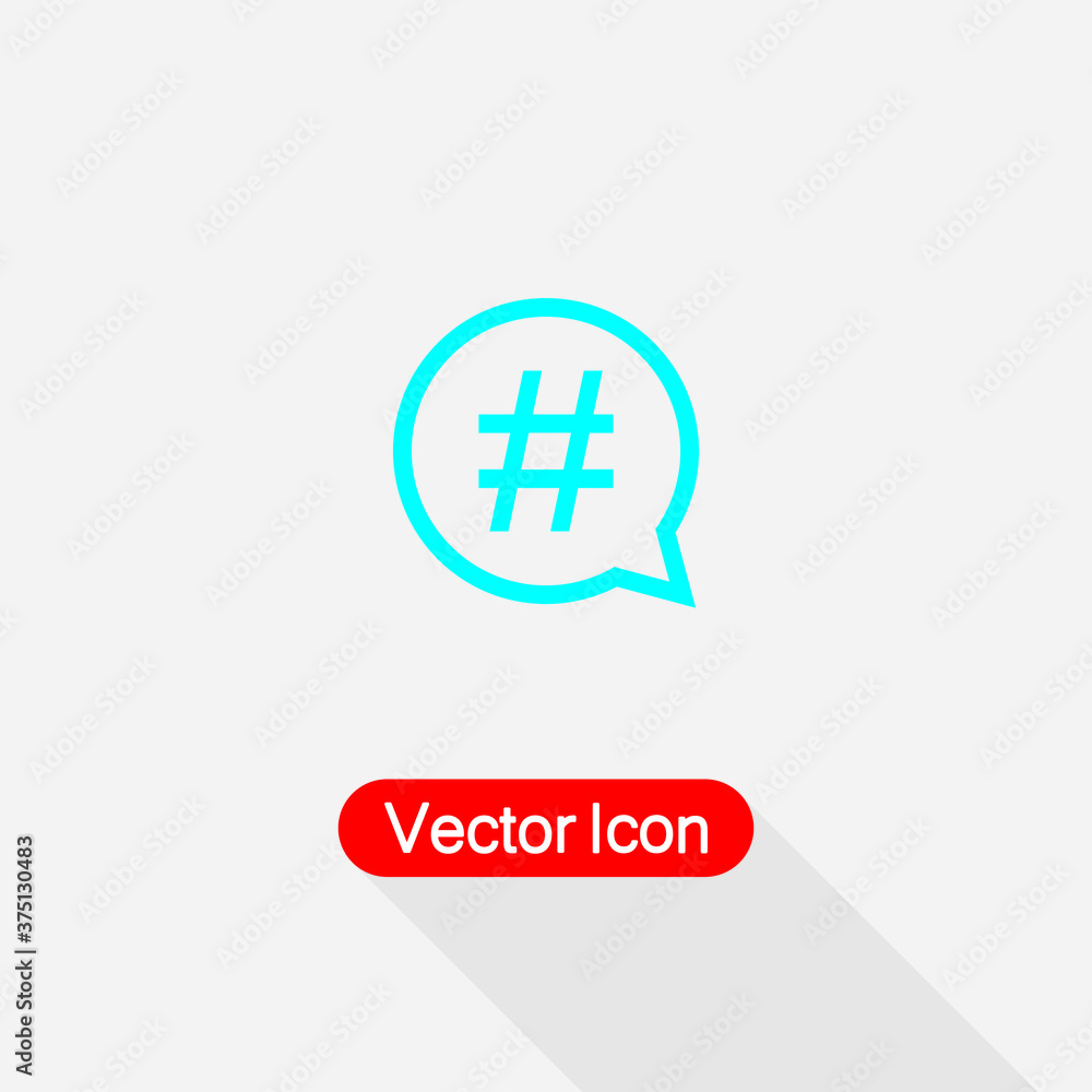 Obraz premium Hashtag Icon Vector Illustration Eps10