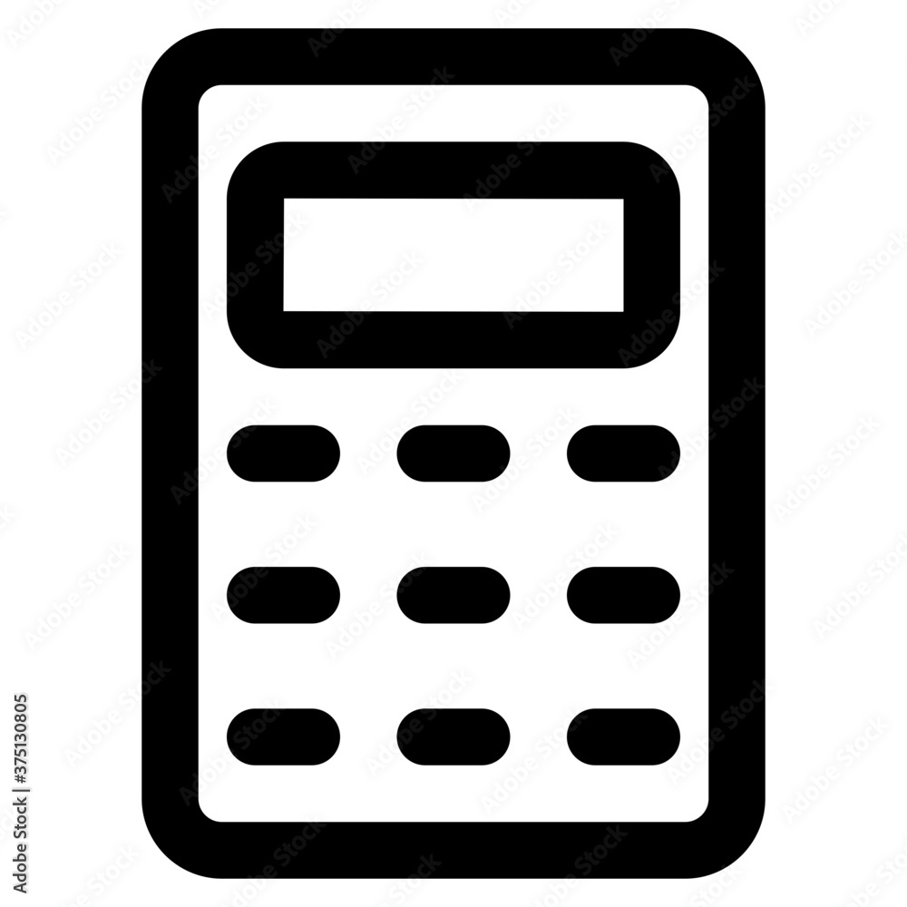 calculator outline icon calculator outline icon