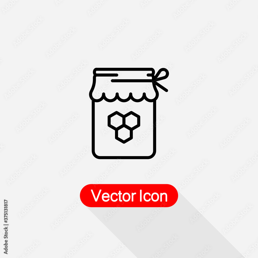 Jar Of Honey Icon,Honey Icon Jar Icon Vector Illustration Eps10