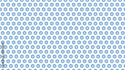 Hexagon pattern, blue and white, Large pattern size as  a background