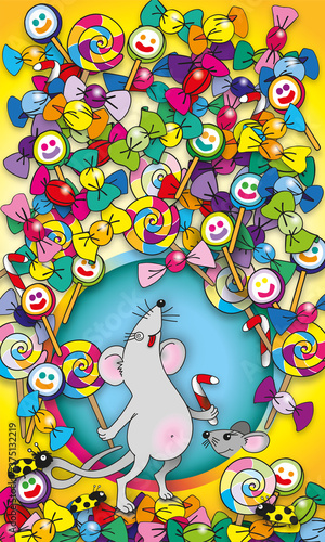 mouse and candies