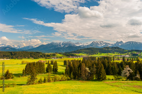 beautiful panoramic landscape in Bavaria at summer © Wolfilser
