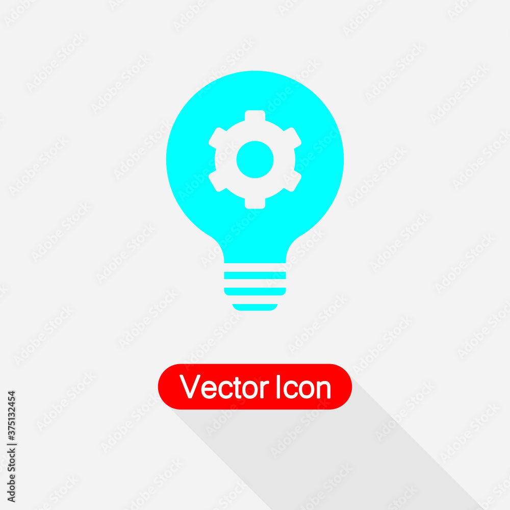 Light Bulb and Gear Icon Vector Illustration Eps10 Light Bulb and Gear Icon Vector Illustration Eps10