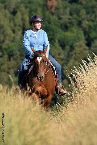 Geländeritt mit American Quarter Horse © lichtreflexe