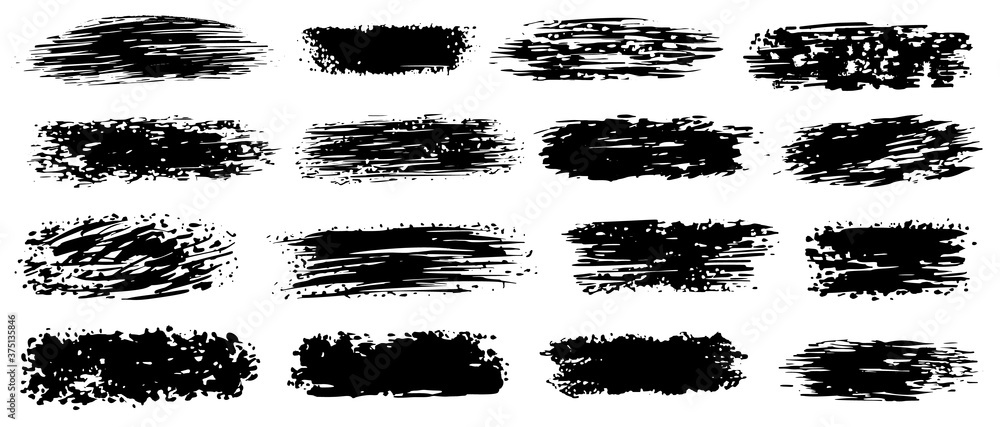 Ink brush stroke. Inked splatter dirt stain splatter spray splash with drop blot. Vector black ink brush stroke, paint line big collection on white. Hand drawn sticker calligraphy smear illustration Ink brush stroke. Inked splatter dirt stain splatter spray splash with drop blot. Vector black ink brush stroke, paint line big collection on white. Hand drawn sticker calligraphy smear illustration