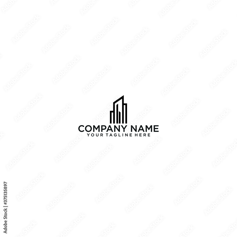 Real Estate, Building and Construction Logo Vector Design premium
