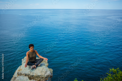 Meditation by the ocean