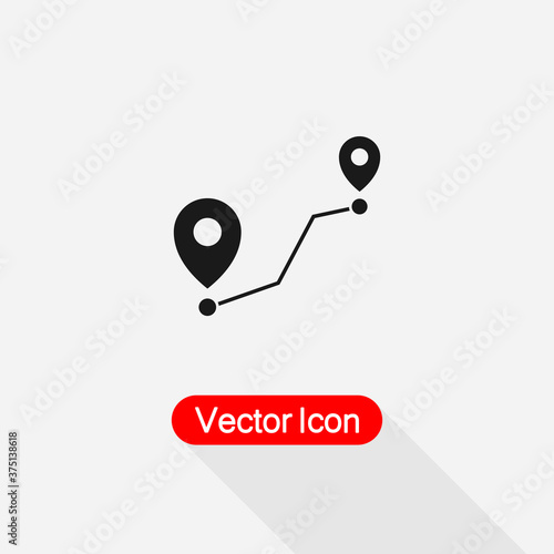 Path Icon, Way Icon, Road Icon Vector Illustration Eps10