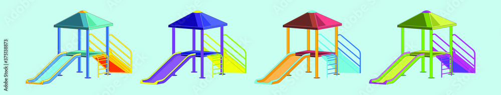 set of water slide mat with various model. vector illustration set of water slide mat with various model. vector illustration