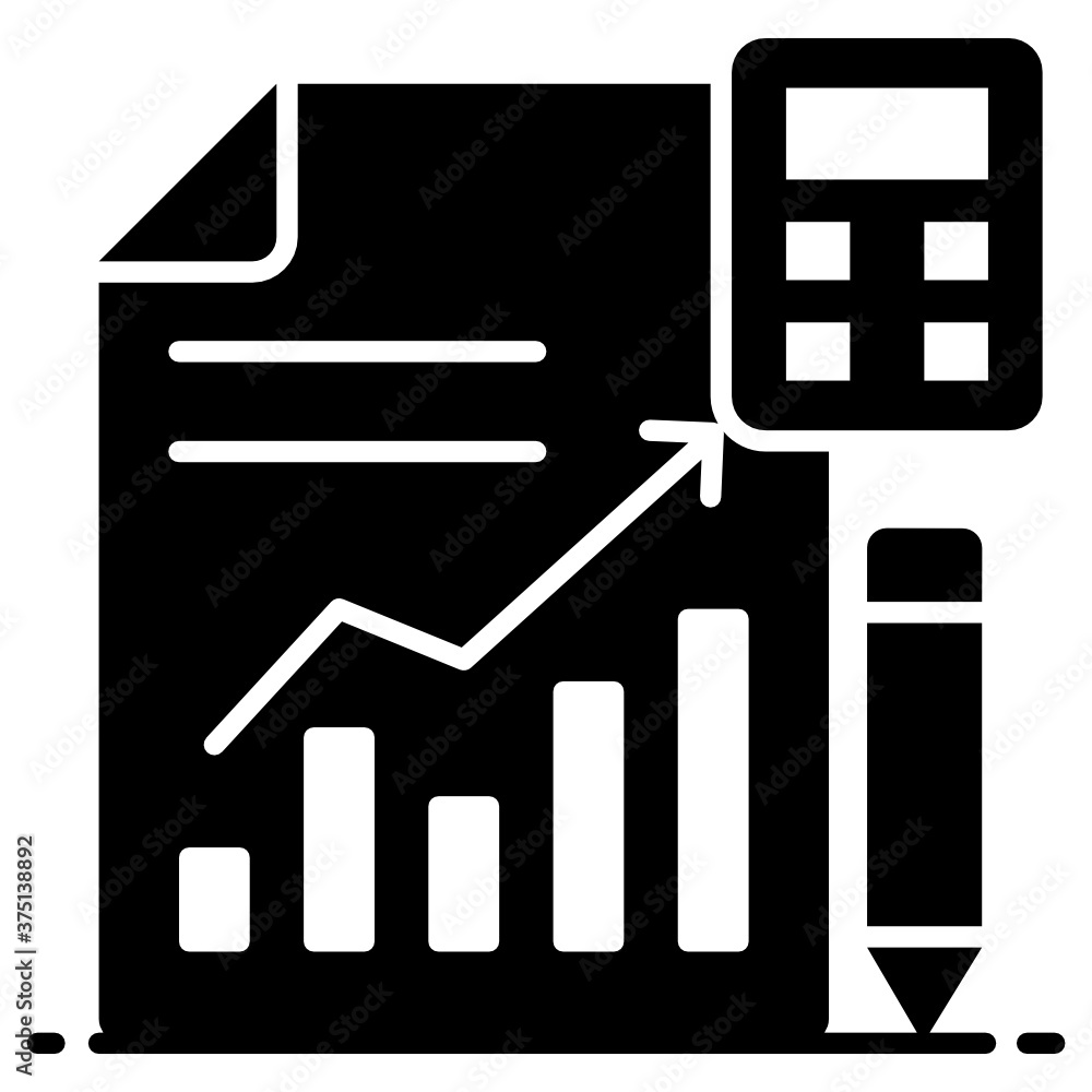 Business file with calc, statistics concept vector
Business file with calc, statistics concept vector