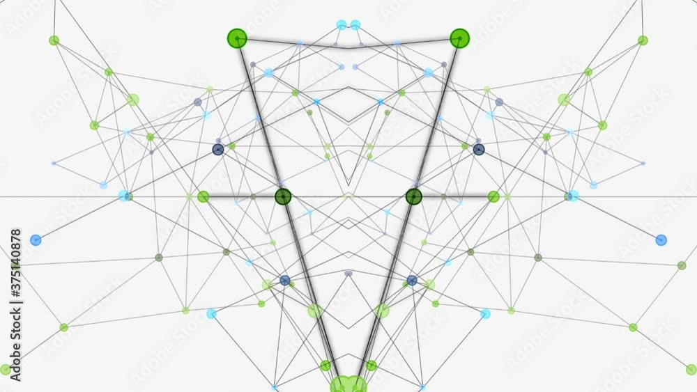 Moving connected points and lines. Futuristic white background Moving connected points and lines. Futuristic white background