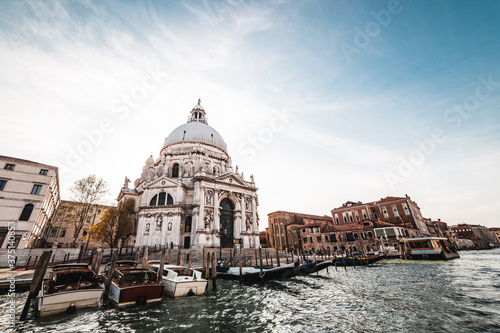 Kanał Grande i bazyliki Santa Maria della Salute, Wenecja, Włochy