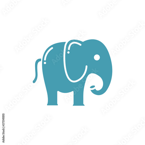 Elephant illustration in abstract style, vector
